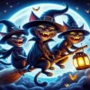 Halloween Cat Diamond Paintings