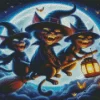 Halloween Cat Diamond Paintings