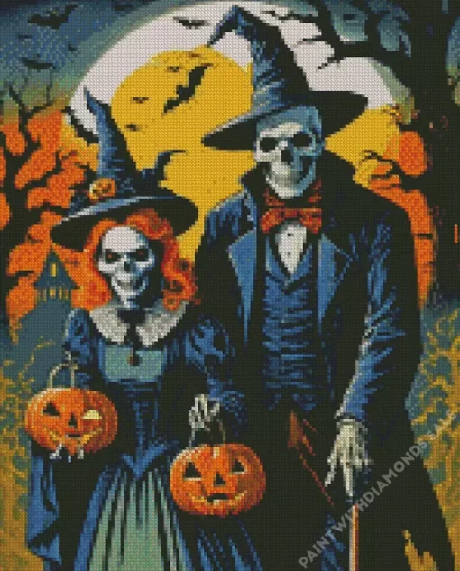 Halloween Couple Diamond Paintings