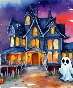 Halloween Ghost House Diamond Paintings