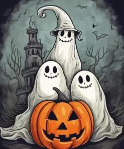 Halloween Ghosts Diamond Paintings