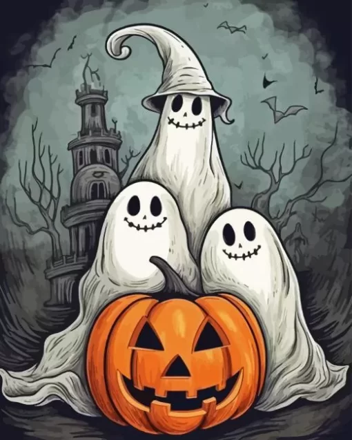 Halloween Ghosts Diamond Paintings