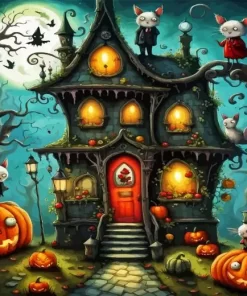 Halloween House Diamond Paintings