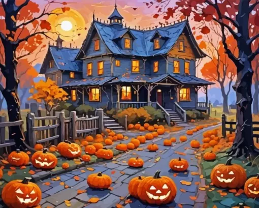 Halloween House Diamond Paintings