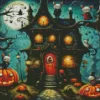 Halloween House Diamond Paintings