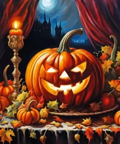 Halloween Pumpkin Art Diamond Paintings