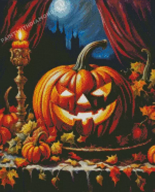 Halloween Pumpkin Art Diamond Paintings