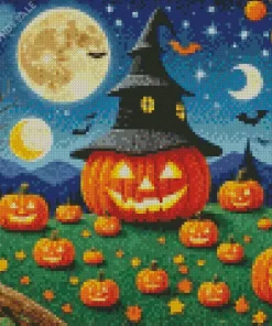 Halloween Pumpkins Diamond Paintings