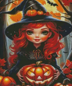 Halloween Little Witch Diamond Paintings