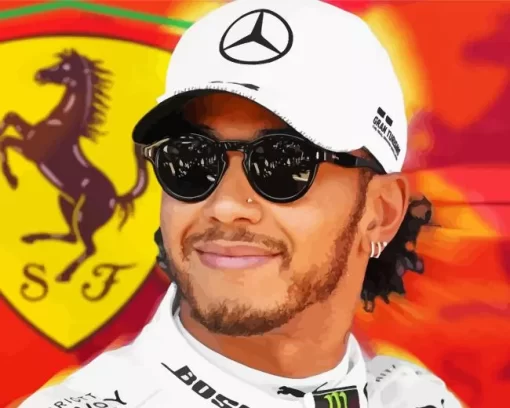 Hamilton F1 Driver Diamond Painting