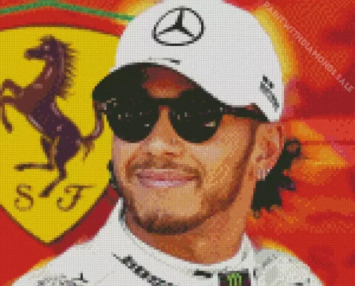 Hamilton F1 Driver Diamond Painting