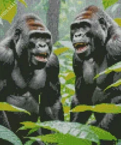 Happy Gorillas Diamond Painting