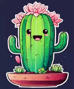 Happy Cactus Art Diamond Painting