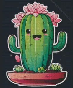 Happy Cactus Art Diamond Painting