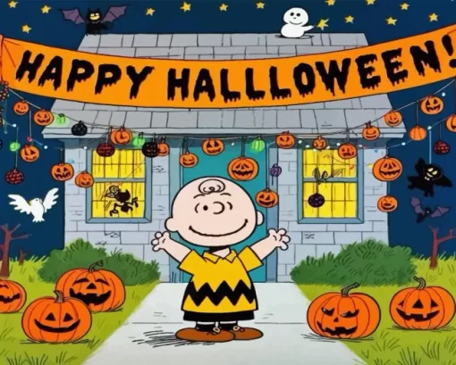 Happy Halloween Peanuts Diamond Paintings