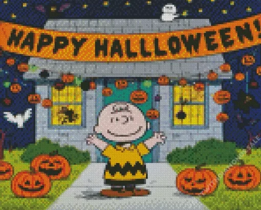 Happy Halloween Peanuts Diamond Paintings