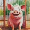 Happy Pig Diamond Painting