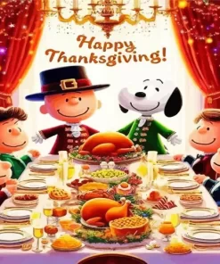 Happy Thanksgiving Snoopy Diamond Paintings