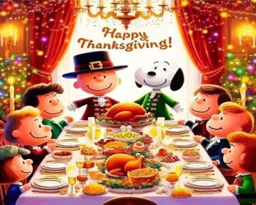 Happy Thanksgiving Snoopy Diamond Paintings