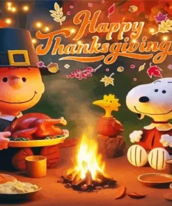 Happy Thanksgiving Snoopy Art Diamond Paintings