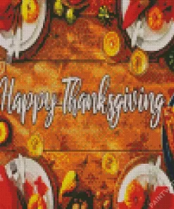 Happy Thanksgiving Table Diamond Paintings