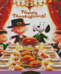 Happy Thanksgiving Snoopy Diamond Paintings