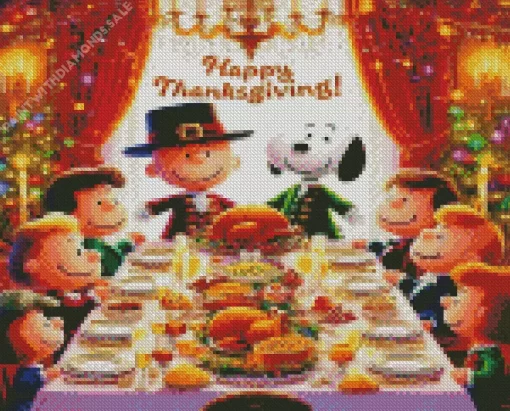 Happy Thanksgiving Snoopy Diamond Paintings