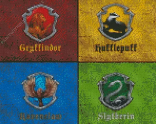 harry potter Serie houses diamond paintings