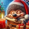 Hedgehog Christmas Diamond Paintings