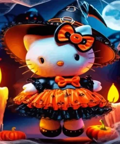 Hello Kitty Halloween Diamond Paintings