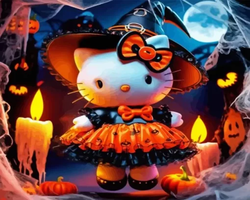 Hello Kitty Halloween Diamond Paintings