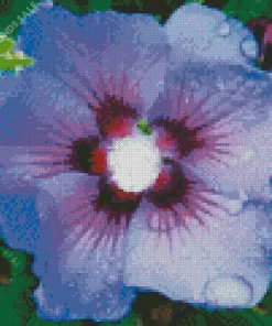 Hibiscus Blue Bird Diamond Painting