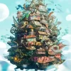 Howls Moving Castle art Diamond Painting