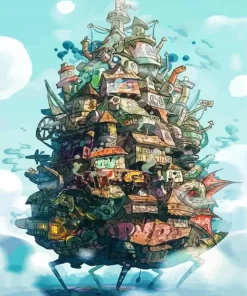 Howls Moving Castle art Diamond Painting