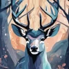 Illustration Deer Diamond Painting