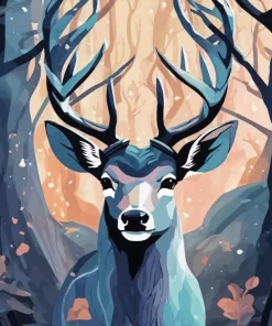 Illustration Deer Diamond Painting