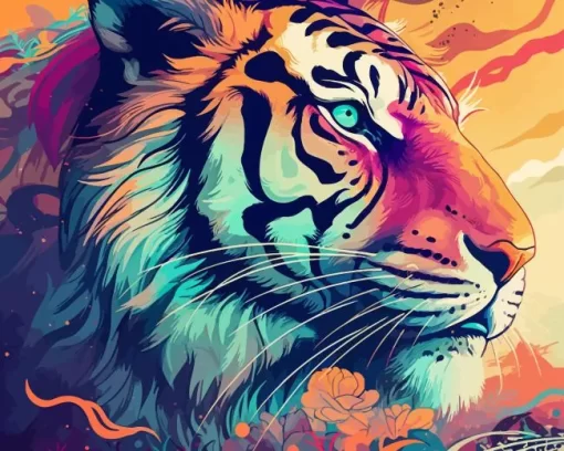 Illustration Tiger Diamond Painting