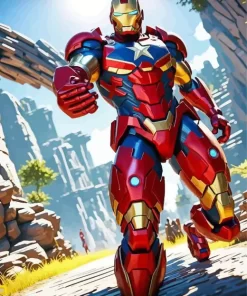 iron man marvel hero Diamond With Numbers