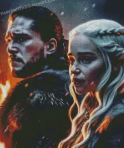 jon snow and daenerys targaryen GOT diamond dotz