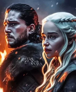 jon snow and daenerys targaryen GOT diamond paintings