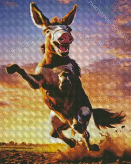 Jumping Donkey Diamond Painting