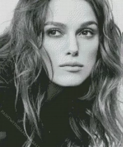 Keira Knightley Black And White Diamond Painting