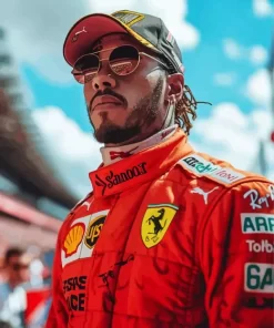 Lewis Hamilton Ferrari Driver Diamond Painting