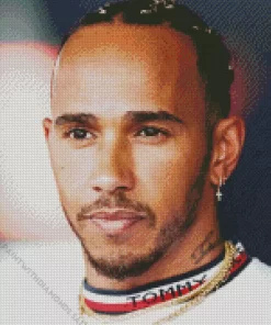 Lewis Hamilton Portrait Diamond Painting