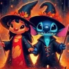 Lilo And Stitch Halloween Diamond Paintings