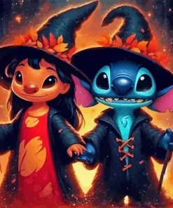 Lilo And Stitch Halloween Diamond Paintings