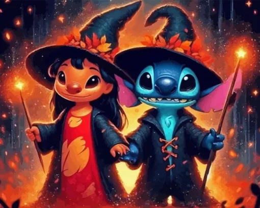 Lilo And Stitch Halloween Diamond Paintings