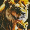 Lion And Cub Diamond Painting