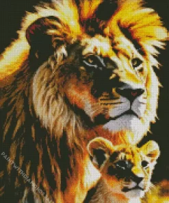 Lion And Cub Diamond Painting