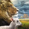 Lion And Lamb Art Diamond Painting